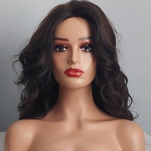 Natural Color with Highlights Synthetic Wig
